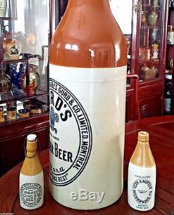 Huge Gurd's Montreal Canada 30.1/4 Store Display Stoneware Ginger Beer Bottle