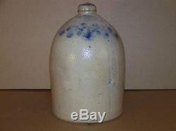 I. Isreal Seymour Antique 1809-1816 3-Gallon Stoneware Saltglazed Crock/Jug