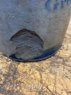 James Hamilton Greensboro Pa Salt Glazed Cobalt Stoneware Crock