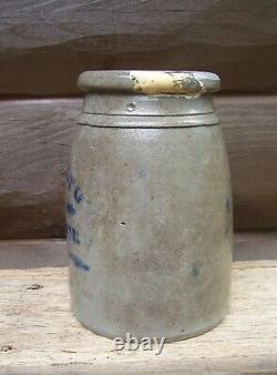 Jas. Hamilton & Co Greensboro PA Cobalt Decorated Stoneware Canning Jar or Crock