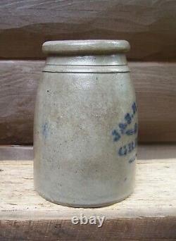 Jas. Hamilton & Co Greensboro PA Cobalt Decorated Stoneware Canning Jar or Crock