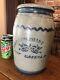 John P Eberhart New Geneva Pa Stoneware Jar Crock Bright