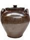 Large Antique 1800s Stoneware Salt Glazed Brown Confit Jar Bread Crock England