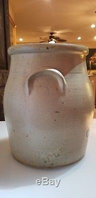 L@@k! Rare 1800's New York Stoneware Company 3 Gallon Crock Butterfly Jug Pot