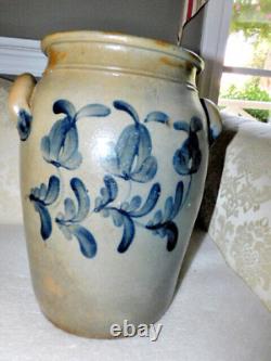 Large 4 Gallon Stoneware Crock Attrubuted To Millburn Alexandria