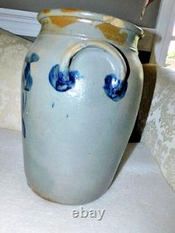 Large 4 Gallon Stoneware Crock Attrubuted To Millburn Alexandria