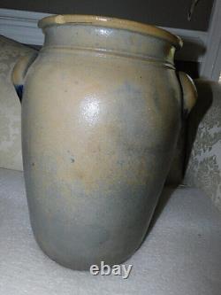 Large 4 Gallon Stoneware Crock Attrubuted To Millburn Alexandria