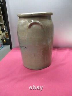 Large A. P. Donaghho Parkersburg, W. Va. West Virginia Stoneware Crock 4 Gallon