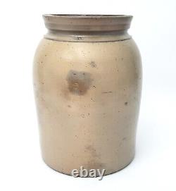 Large Antique Glazed Stoneware Preserve Storage Jar Crock 10 Gallon