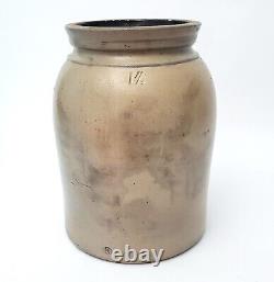 Large Antique Glazed Stoneware Preserve Storage Jar Crock 10 Gallon