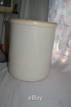Large Antique Primitive Crownware 10 Gallon Stoneware Pottery Crock Pickle jug