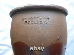 Lewistown Pottery Stoneware (1854-1872) Scalloped Crock-lewistown, Penna Rare