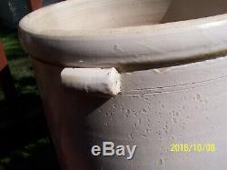 Lowell Stoneware Illinois 15 Gallon Crock Cooler Jar Rare Bail Handles and Drain