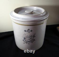 Monmouth Pottery 4 Gallon Crock with Lid