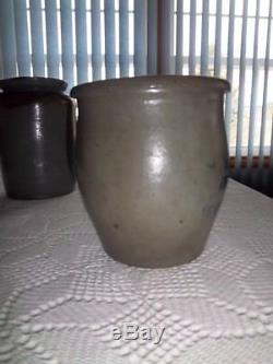 OUTSTANDING Antique J M ROLLER Dry Goods Williamsburg Pa Store Crock Stoneware