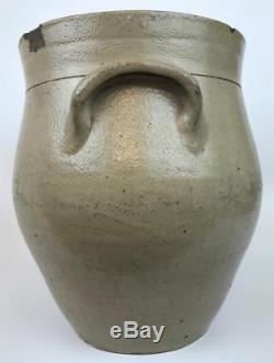 Old 1830s L Norton & Son Bennington VT 2 Gallon Stoneware Pottery Crock Jug Pot