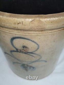 Old Antique Bee Sting Stoneware Pottery Crock 3 Gallon READ Chips