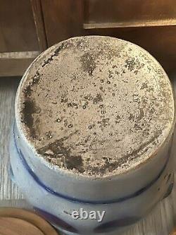 Old Antique German Westerwald Blue Salt Glaze Stoneware Crock Butter Churn