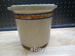 Old Vintage Red Wing Sponge Band Gray Line Stoneware Crock Bucket Tub Canister