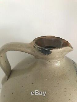Ottman Bro's. & Co 2 gal. Antique cobalt blue decorated Stoneware batter jug