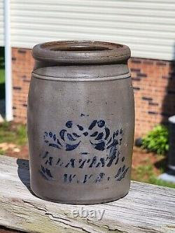 PALATINE POTTERY STONEWARE W. Va. West Virginia Small Sized Canning Jar 6 Crock