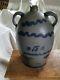 Pa Williams Ovoid Double Handle Jug Cobalt Blue Designs 5 Gal Gray Stoneware