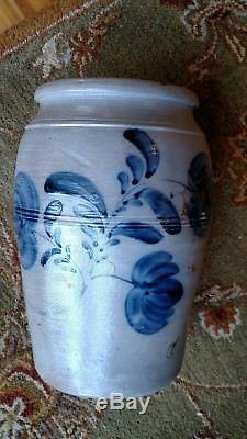 Pa decorated stoneware crock