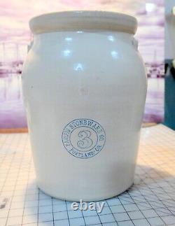 Pacific Stoneware Co. 3 Gal. Crock, Portland, Oregon