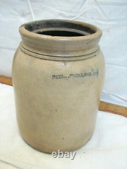 Philadelphia Pickling Co PA Stoneware 1 Gal Crock Pickle Jar