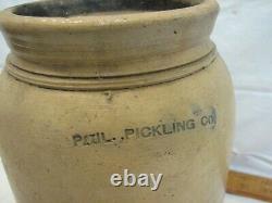 Philadelphia Pickling Co PA Stoneware 1 Gal Crock Pickle Jar