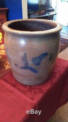 Philip Kabis Shirleysburg PA 1 1/2 Gallon Decorated Stoneware Crock