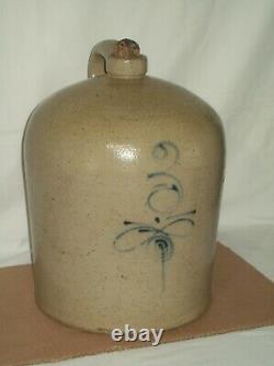 Primitive #3 Bee Sting Stoneware Crock Jug Early Antique Red Wing Salt Glaze