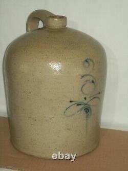 Primitive #3 Bee Sting Stoneware Crock Jug Early Antique Red Wing Salt Glaze