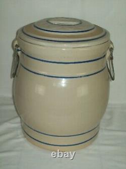 Primitive #3 Red Wing Stoneware Water Cooler Crock Early Antique Pottery