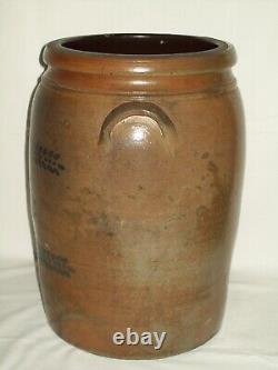 Primitive #3 Unsigned DONAGHHO Salt Glaze Stoneware Crock Nice Display Piece