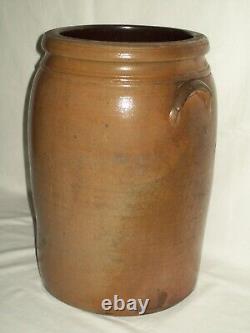 Primitive #3 Unsigned DONAGHHO Salt Glaze Stoneware Crock Nice Display Piece