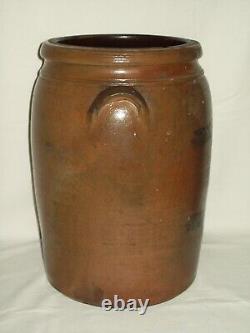 Primitive #3 Unsigned DONAGHHO Salt Glaze Stoneware Crock Nice Display Piece