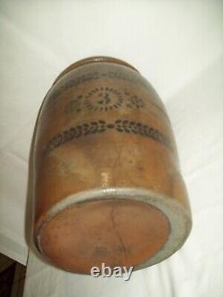 Primitive #3 Unsigned DONAGHHO Salt Glaze Stoneware Crock Nice Display Piece