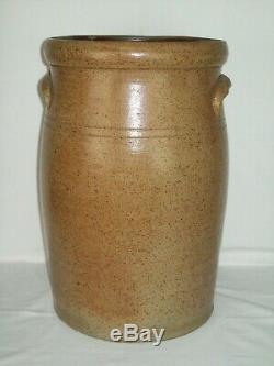 Primitive #4 Bee Sting Stoneware Butter Churn Crock Early Antique Red Wing