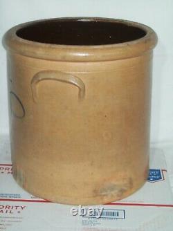 Primitive #4 Bee Sting Stoneware Crock Early Antique Red Wing Salt Glaze Crock
