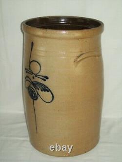Primitive #6 Modified Bee Sting Stoneware Butter Churn Crock Early Red Wing