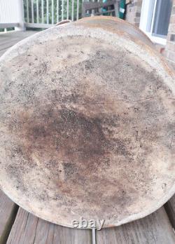 Primitive Antique Stoneware Crock Handles Glaze Cobalt Bee 6 gal Local Pickup