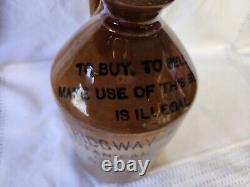 RARE 1918 Ridgeway Bros Botanical Brewers Cadoxton & Cardiff Stoneware Jug Crock