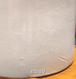 RARE 5 Gallon BURLEY WINTER Pottery Blue Heart Stoneware Jug Crock with Handle