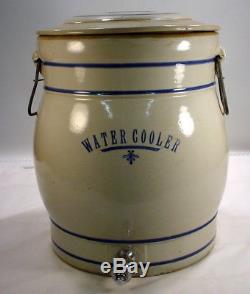 RARE Antique 5 Gallon Western Stoneware Crock Water Cooler