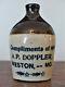 Rare Antique Miniature Advertising Whiskey Stoneware Jug Crock Doppler Weston Mo