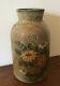 Rare! Antique Stoneware Crock Cowden & Wilcox Jar Vase Painted Flower Unique