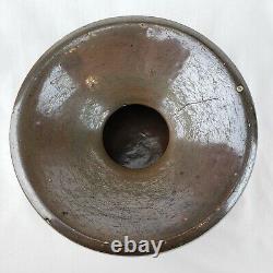 RARE Antique Stoneware Spittoon E. W. Farrington Elmira NY Albany Slip Crock