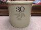 Rare Birchleaf Very Early Antique Red Wing Union Stoneware 30 Gallon Crock
