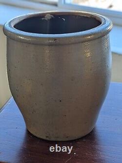 RARE Cream Pot Stoneware Jar HAMILTON JONES GREENSBORO PA Shield Crock